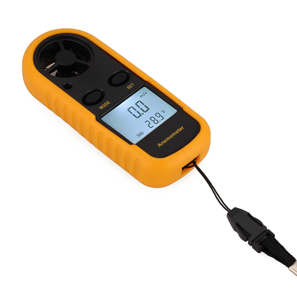 LCD Air Wind Speed Scale Gauge Meter Digital Anemometer Thermometer Handheld