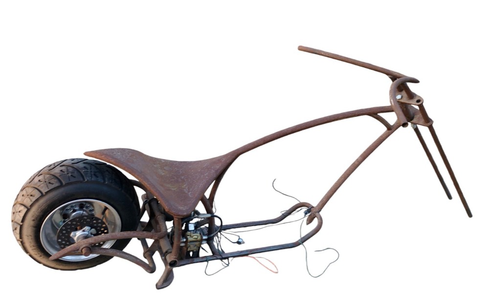 Vintage Project Custom Bike Frame Crazy Sharp Angles Custom Rack Local Pickup
