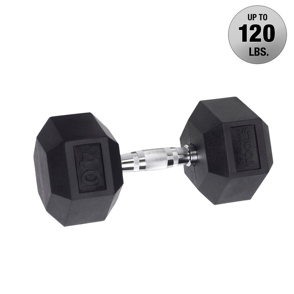 Body-Solid Rubber Hex Dumbbells, from 3 to 120 lb.