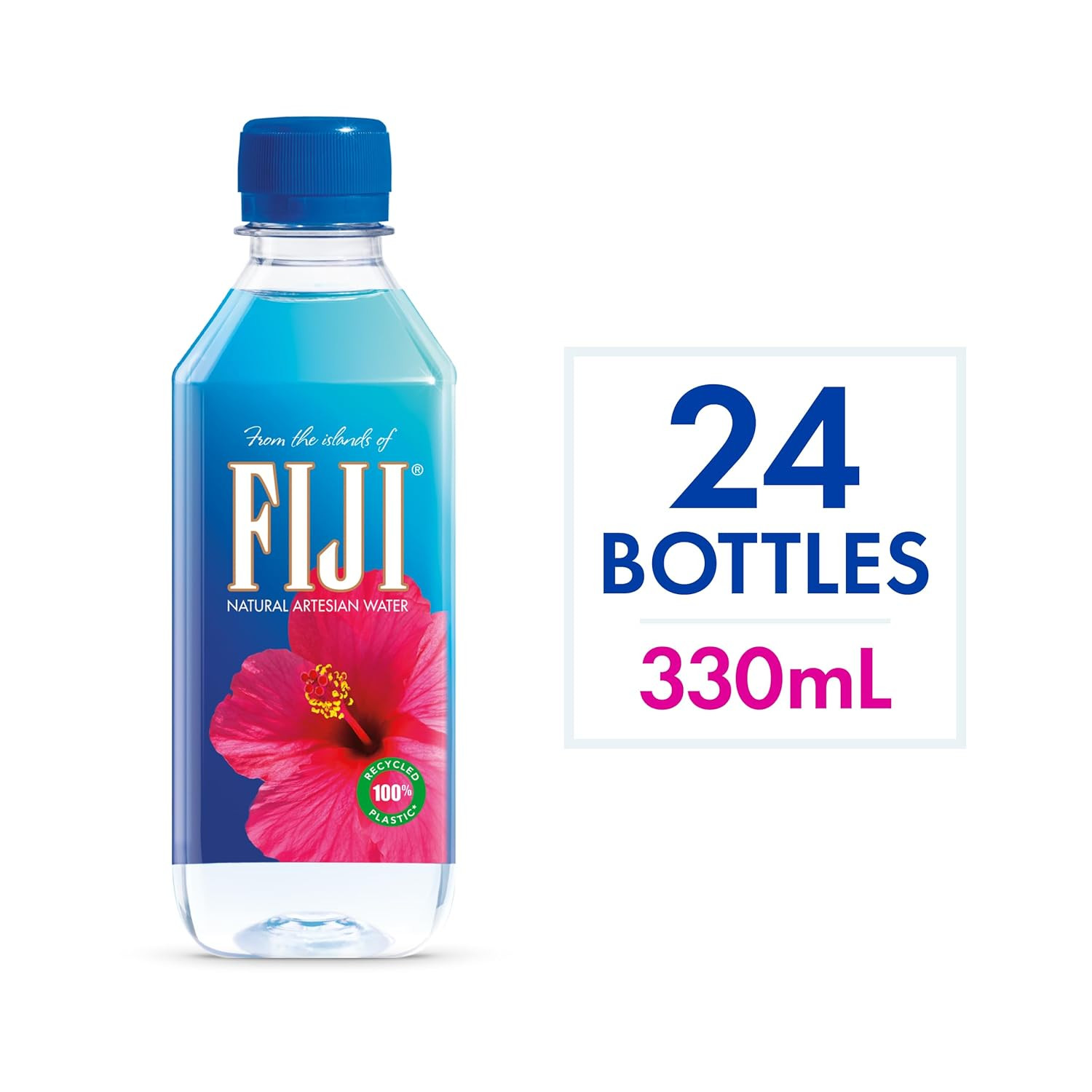 FIJI Natural Artesian Bottled Water 330Ml / 11.15 Fl Ounce (Pack of 24) - 100% N