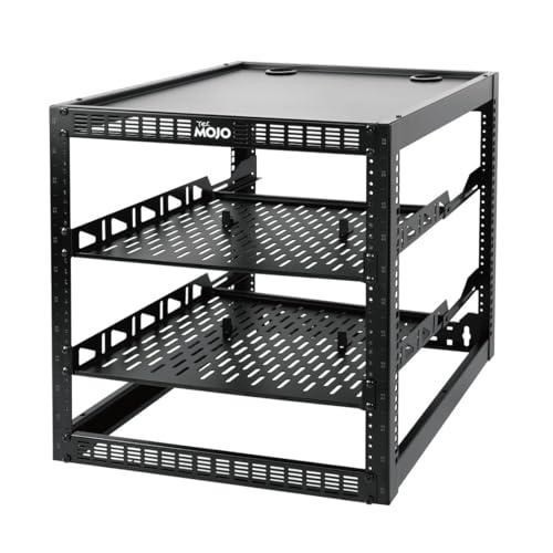 Tecmojo 12U Open Frame Server Rack 19" Network Rack w/ Shelves