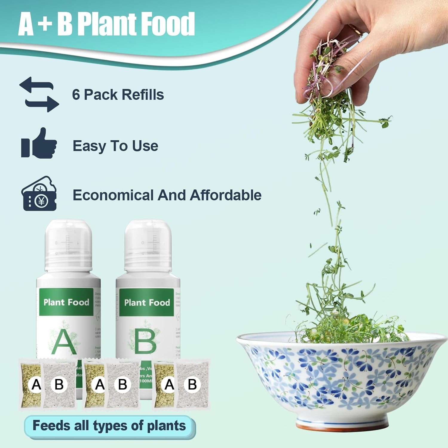 A&B Hydroponic Plant Food 8-Pack Nutrients for Indoor Garden Systems
