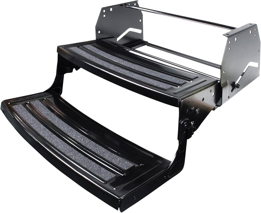 24" Steel RV Entry Steps Anti Slip Foldable Pull Out Step for Trailer Camper