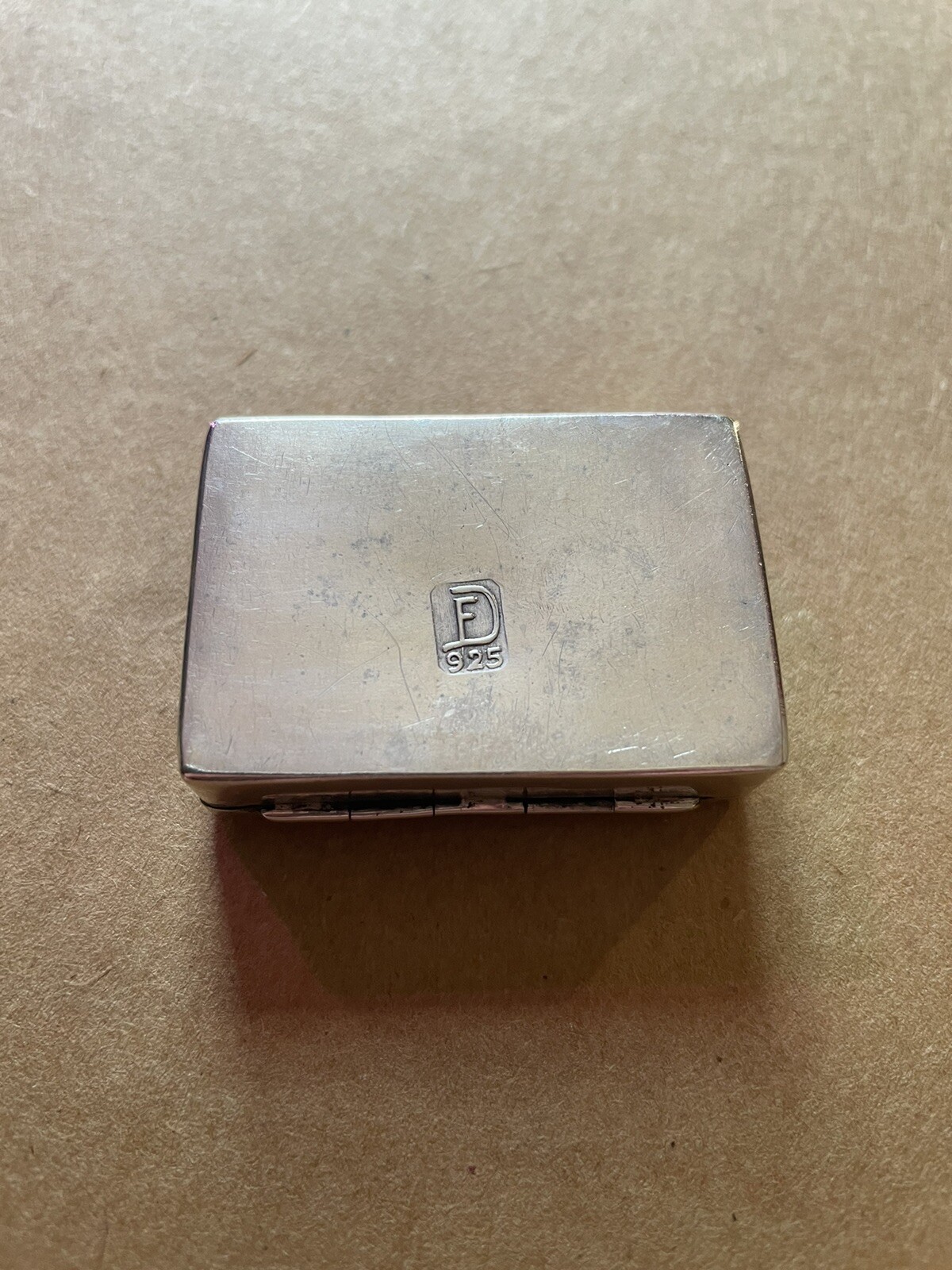 Fred Davis Large Sterling Silver Pill Box Mexico Taxco Signed