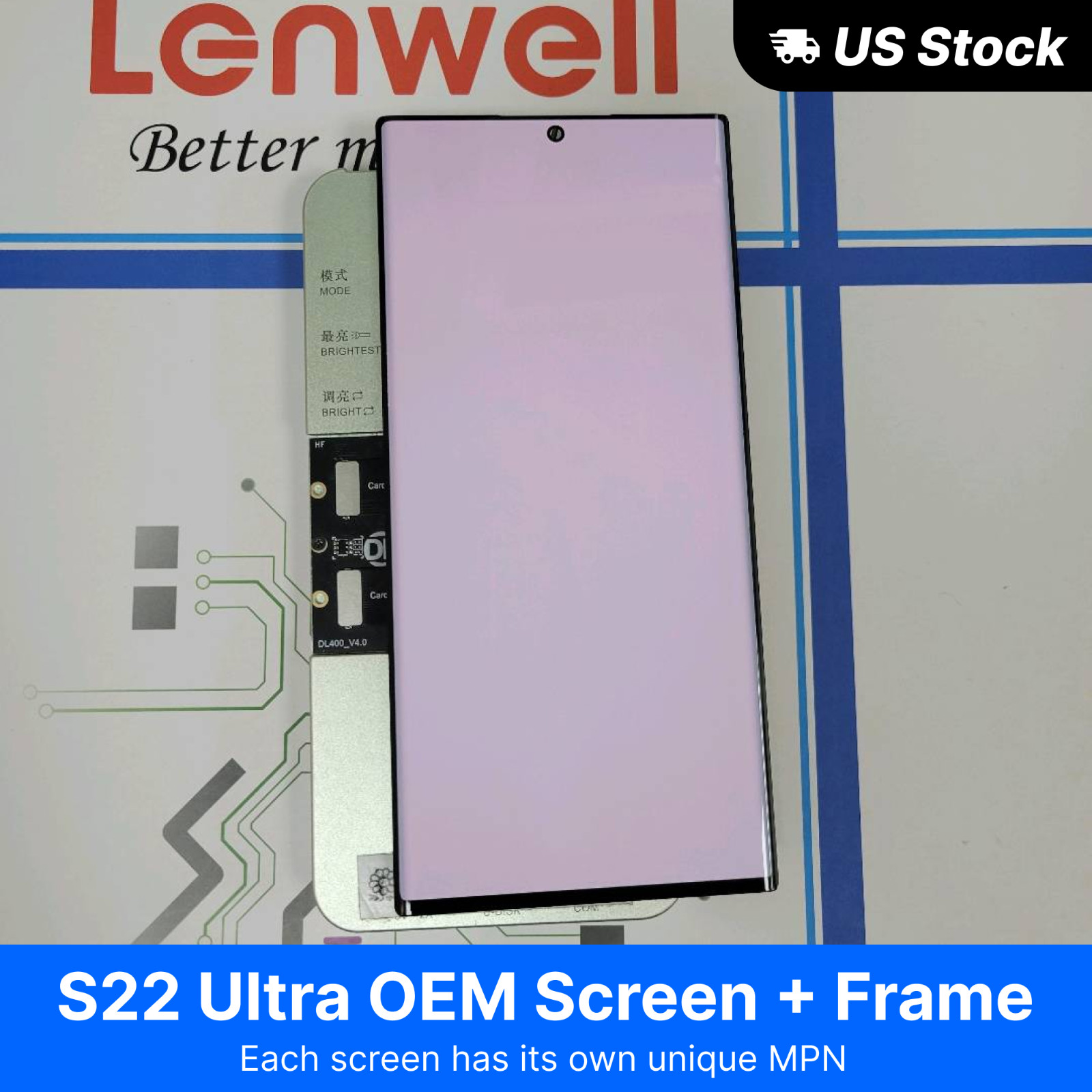 DISCOUNT Original OEM For Samsung Galaxy S22 Ultra LCD Touch Screen w/ Midframe
