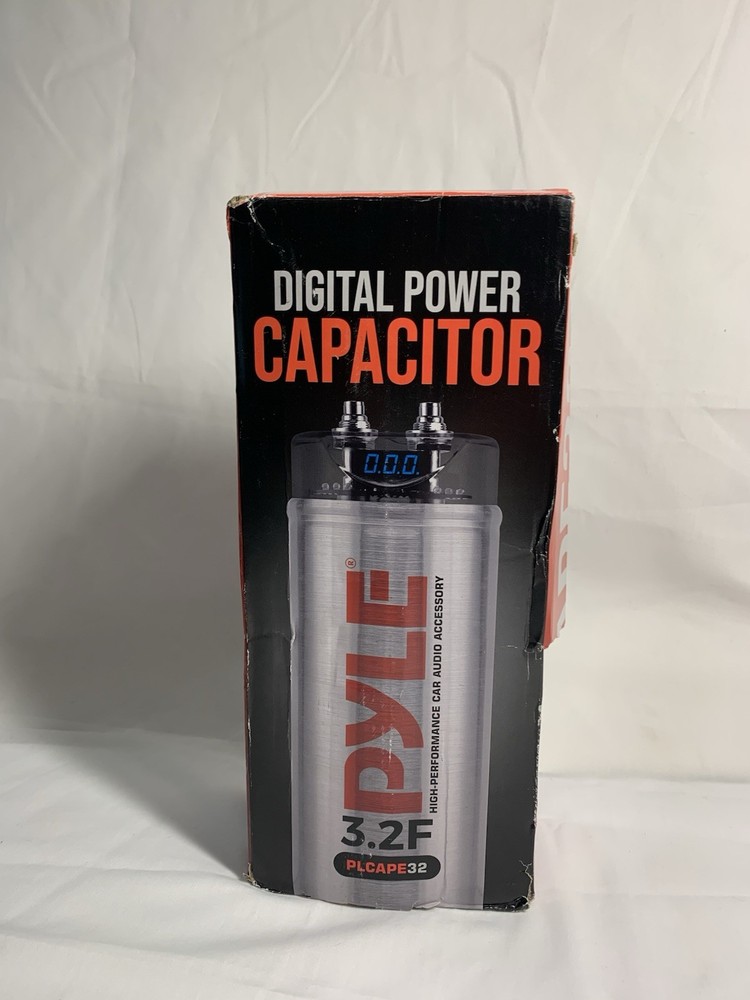 Pyle 3.2 Farad Digital Power Capacitor High Performance Car Audio Accessory