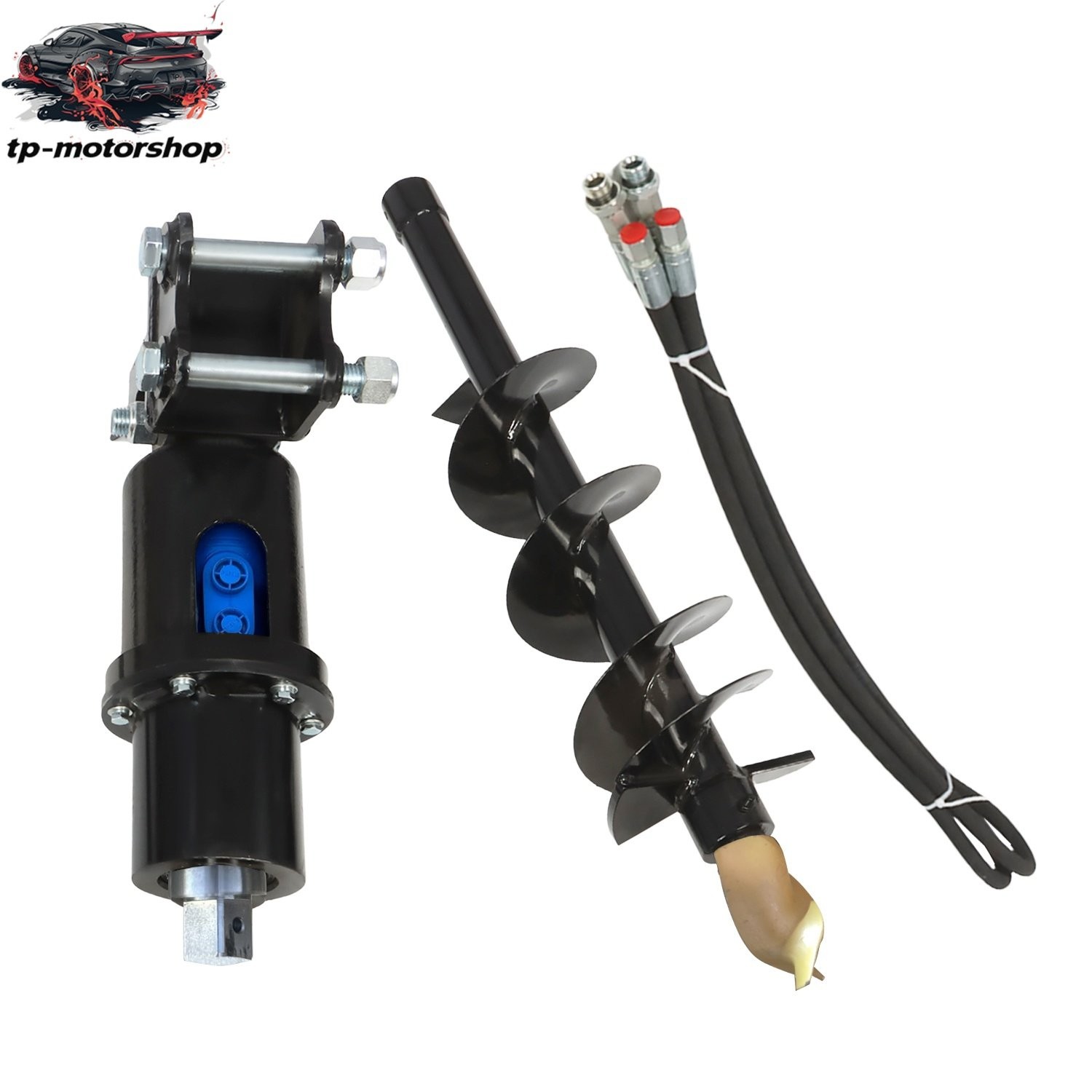 200mm Diameter Auger Drill For  Mini Excavator Small Digger 1Ton-1.5Ton New