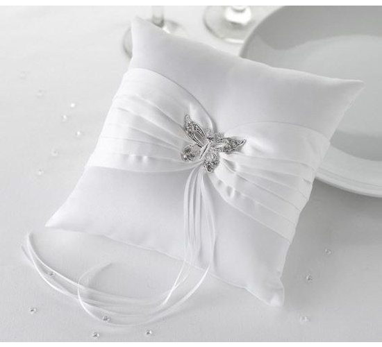 Neviti Wedding Ivory Elegant Butterfly Ring Cushion