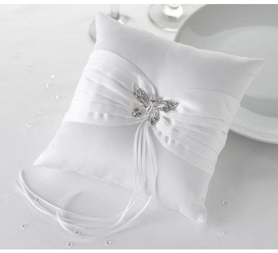 Neviti Wedding Ivory Elegant Butterfly Ring Cushion
