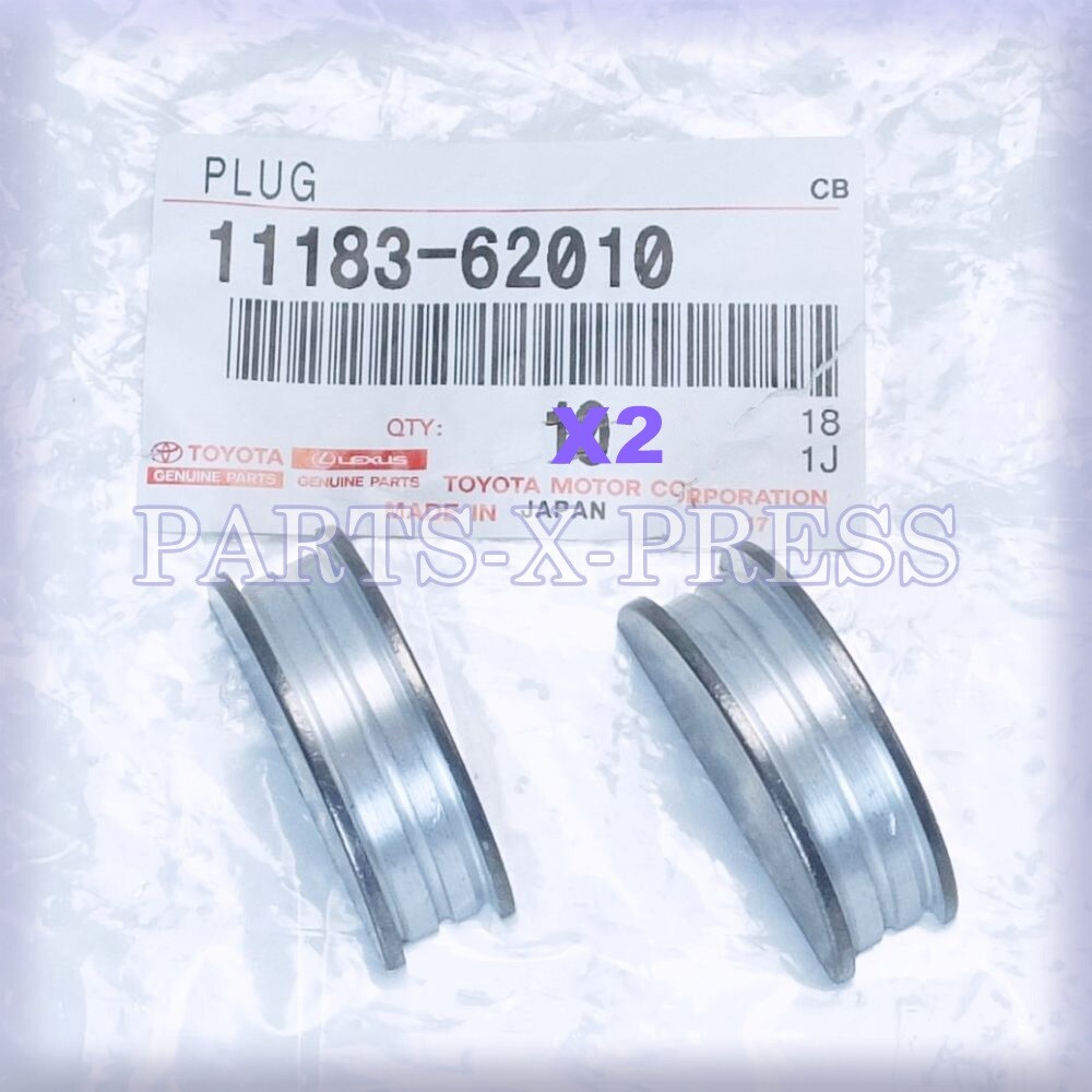 NEW GENUINE OEM TOYOTA LEXUS ENGINE CAMSHAFT SEMICIRCULAR PLUG 11183-62010 2QTY