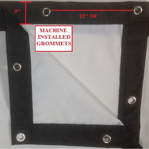 Golf Simulator Screen **PREMIUM **POLY MESH *GROMMETS*SKYTRAK-UNEEKOR*BORDER**