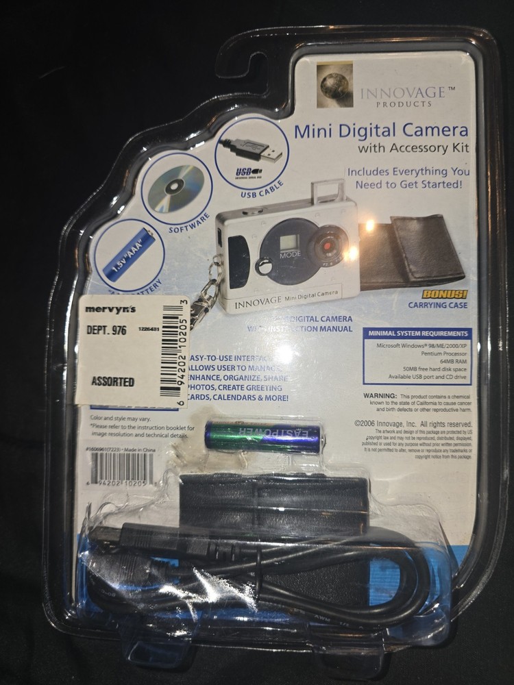 Innovage Mini USB Digital Camera Still Video Web 3-in-1 Camera & Accessory Kit