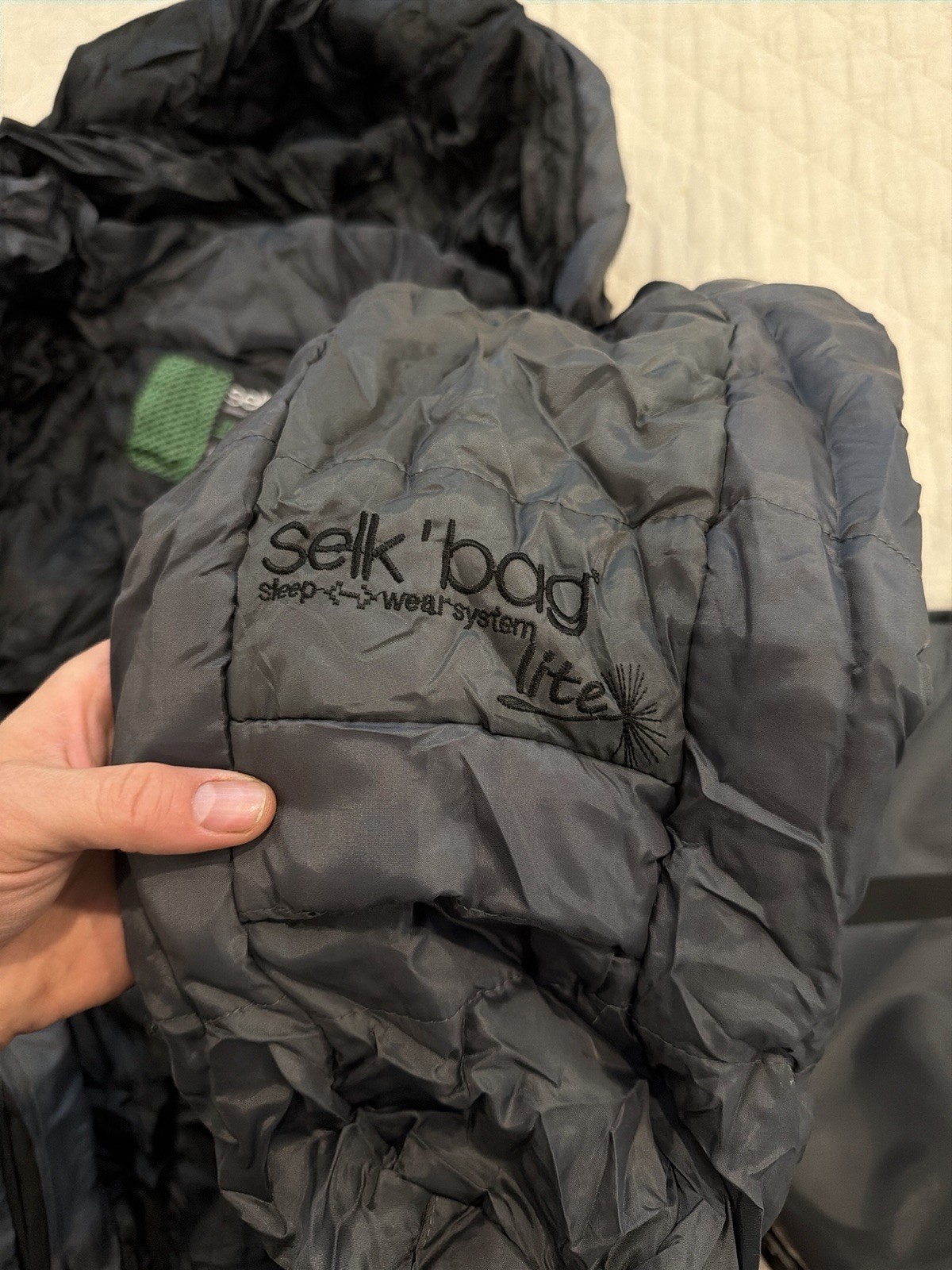 SELK'BAG Lite Adult Large Wearable Sleeping Bag Grey Black Unisex Selk