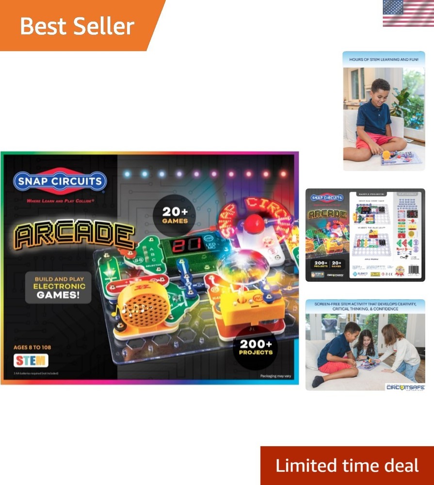 Arcade Electronics Exploration Kit - STEM Fun for Kids 8+, 200 Projects Inside