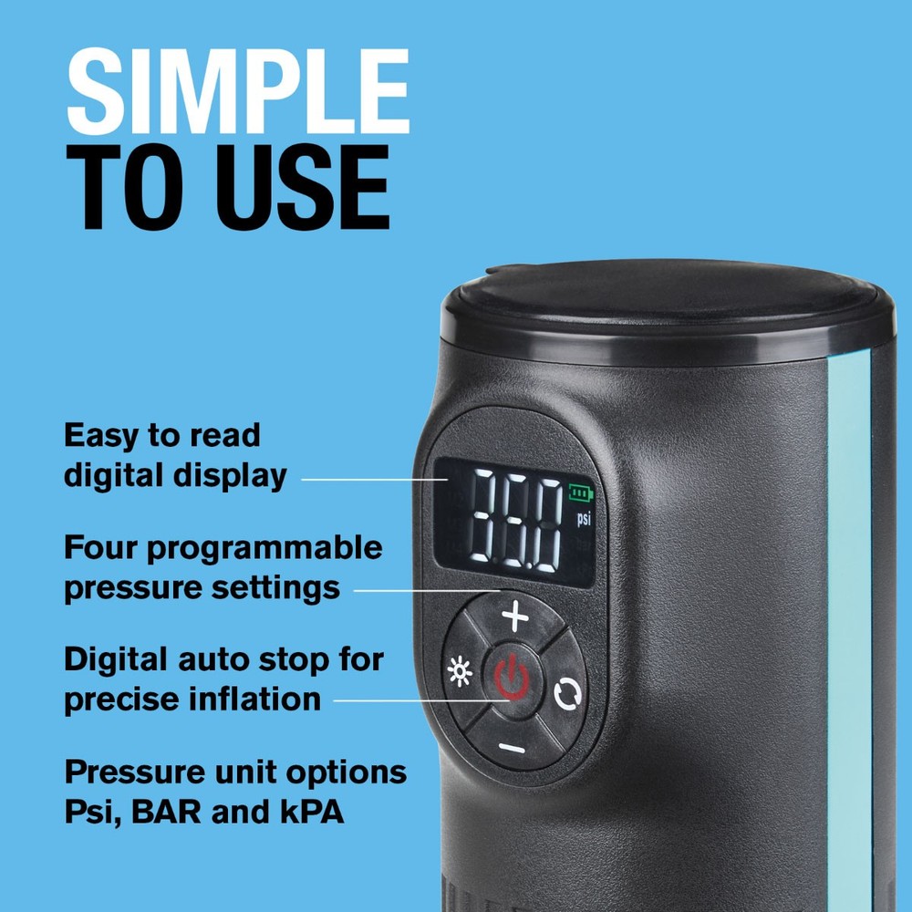 Ring Cordless Handheld Rechargeable Car Tyre Inflator Air Compressor RTC2000