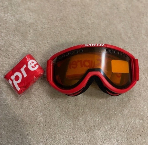 Supreme x Smith Snowboard Goggles Red FW15 Rare Limited Edition NIB
