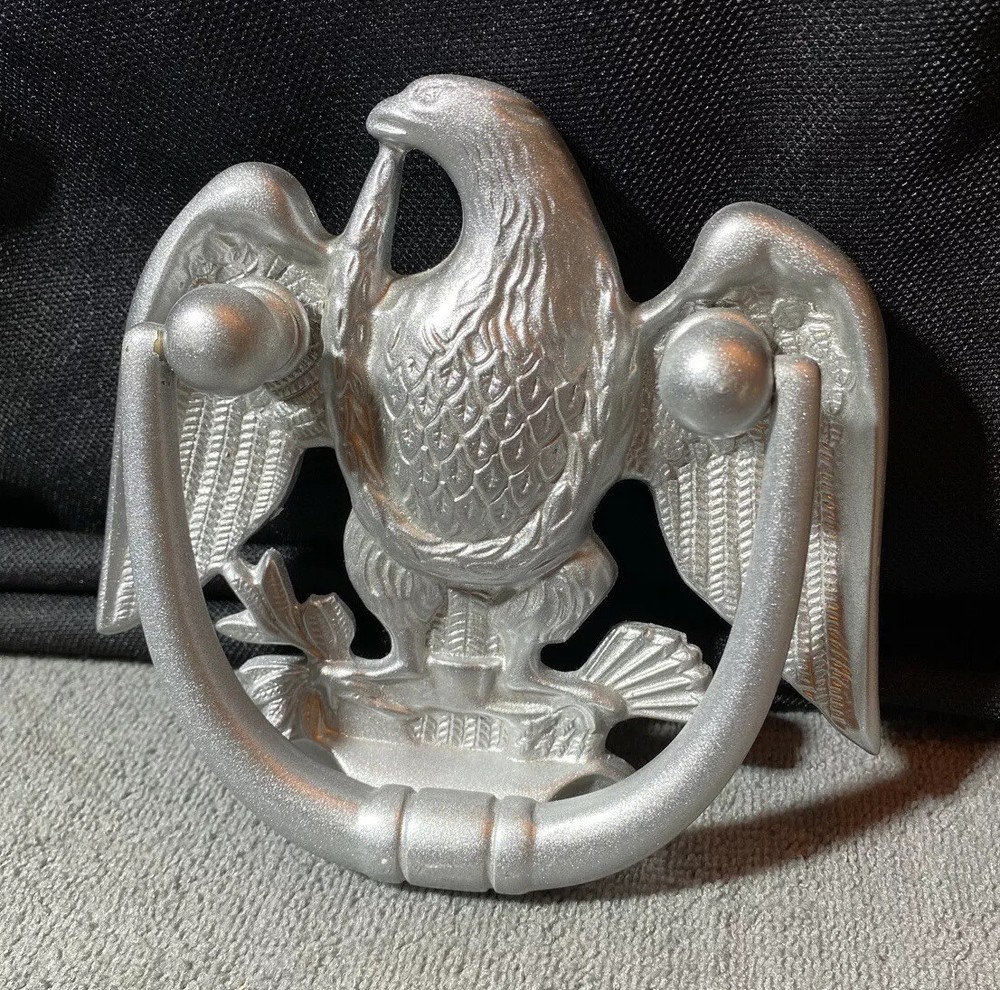 Vintage Brass Eagle Door Knocker Detailed Architectural Hardware