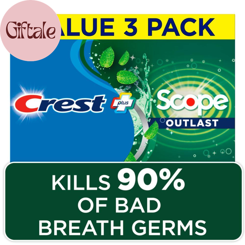 Complete Whitening + Scope, Long Lasting Mint Toothpaste, Triple Pack (3 Count o