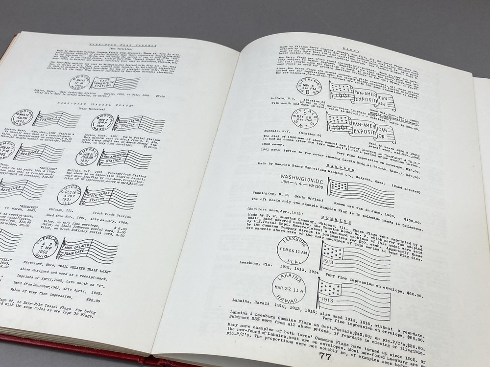 Vintage 1976 Standard Flag Cancel Encyclopedia by Frederick Langford - Signed