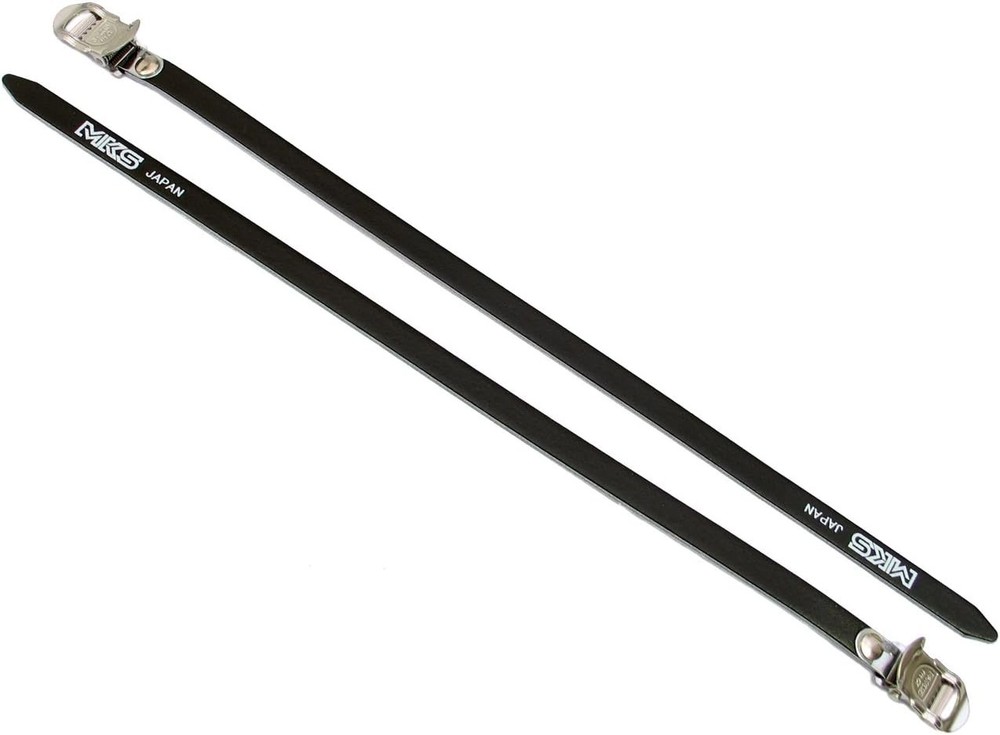 Black Leather Toe Straps 420mm Long