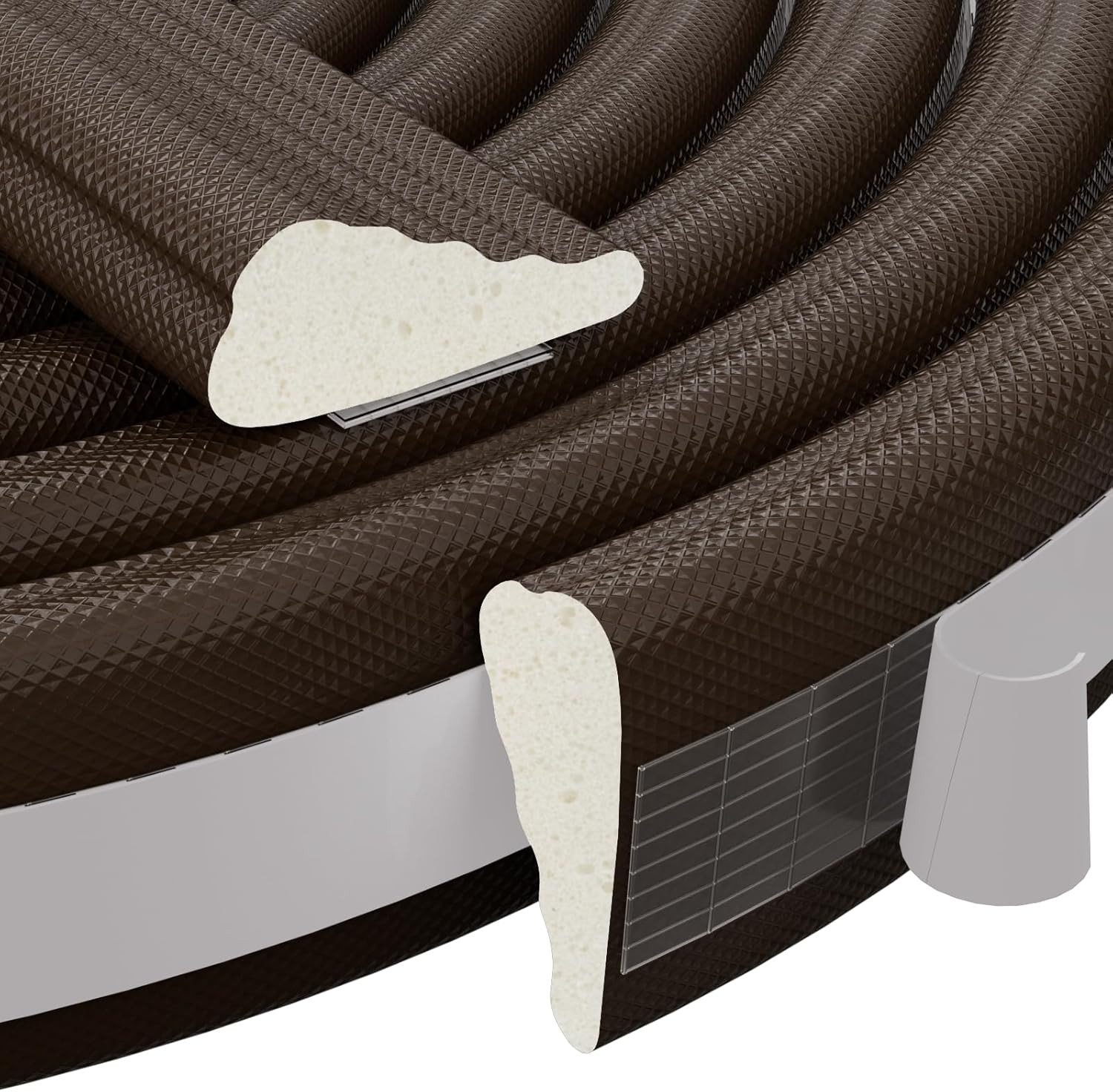 118 Inch Wedge-Shape Weather Stripping Door Seal,Windows and Doors Insulation,Se