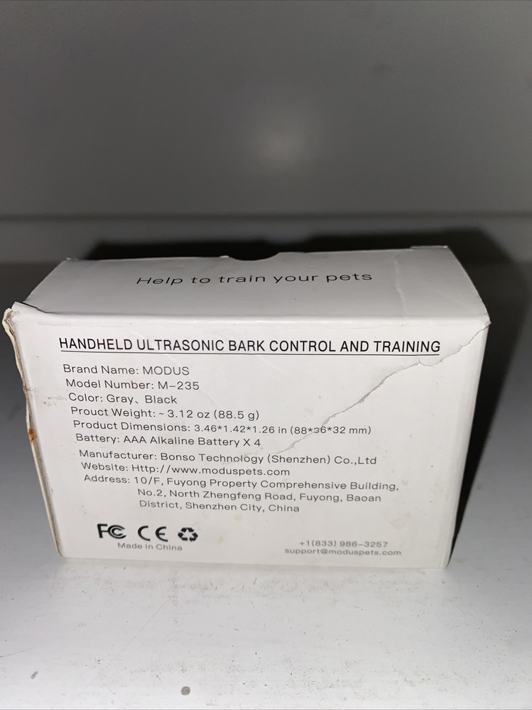 MODUS HANDHELD ULTRASONIC BARK CONTROL AND TRAINING 235 Open Box
