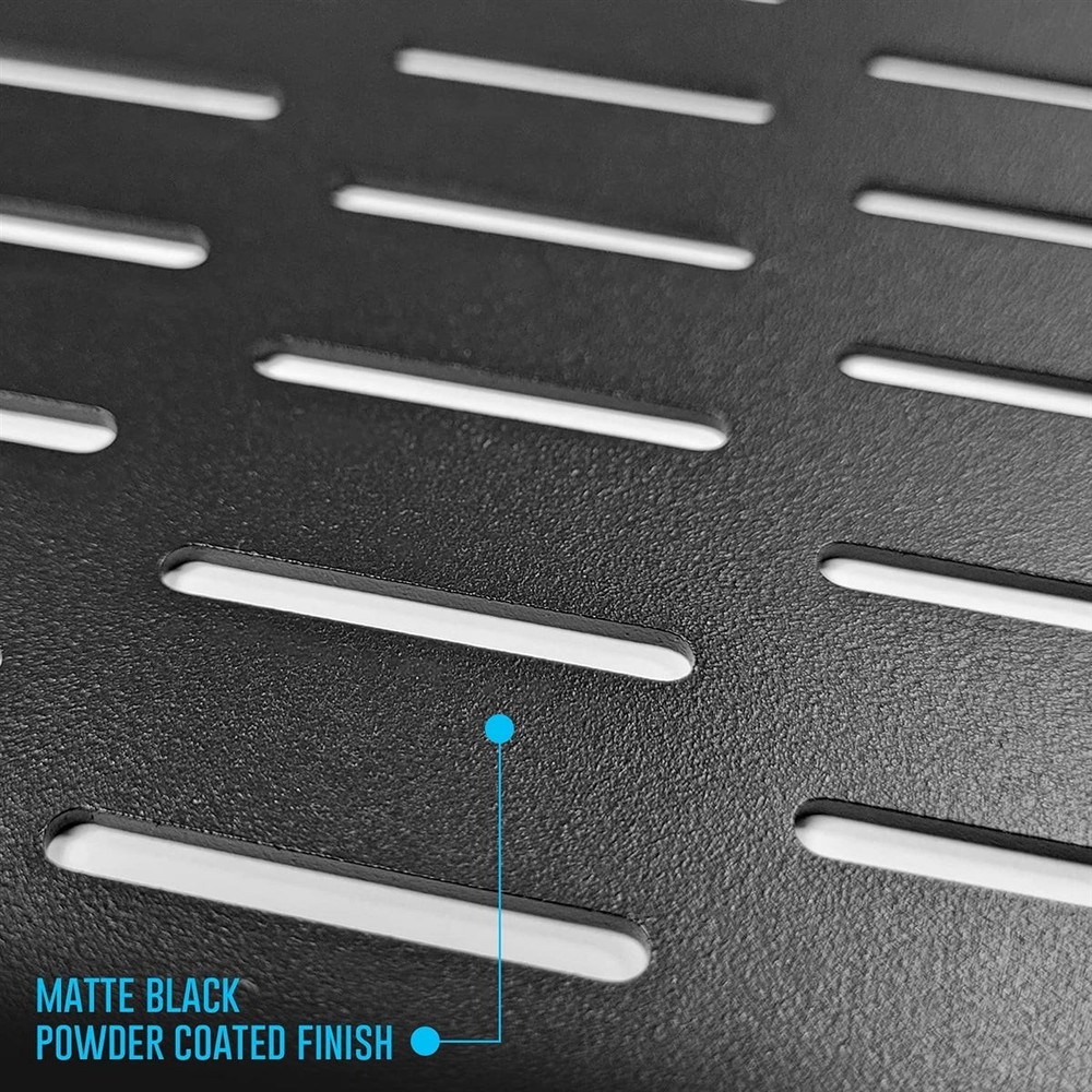 2U Vented Rack Shelf with Protective Edges 18-Inch Deep (Pair)