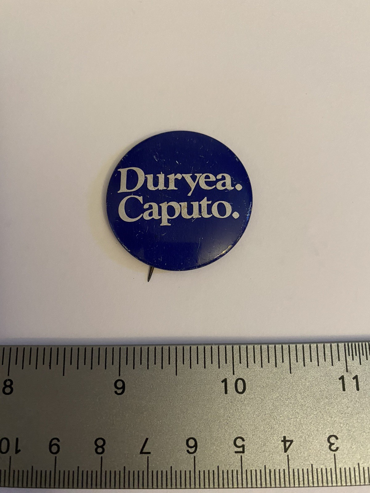 Duryea Caputo Pin Back Button P160