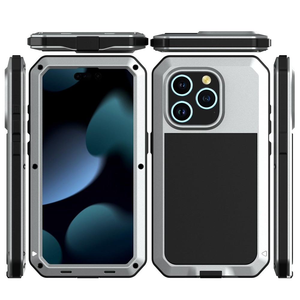 Marrkey Compatible with iPhone 15 Pro Max Case 360° Heavy Duty Shockproof Alumin