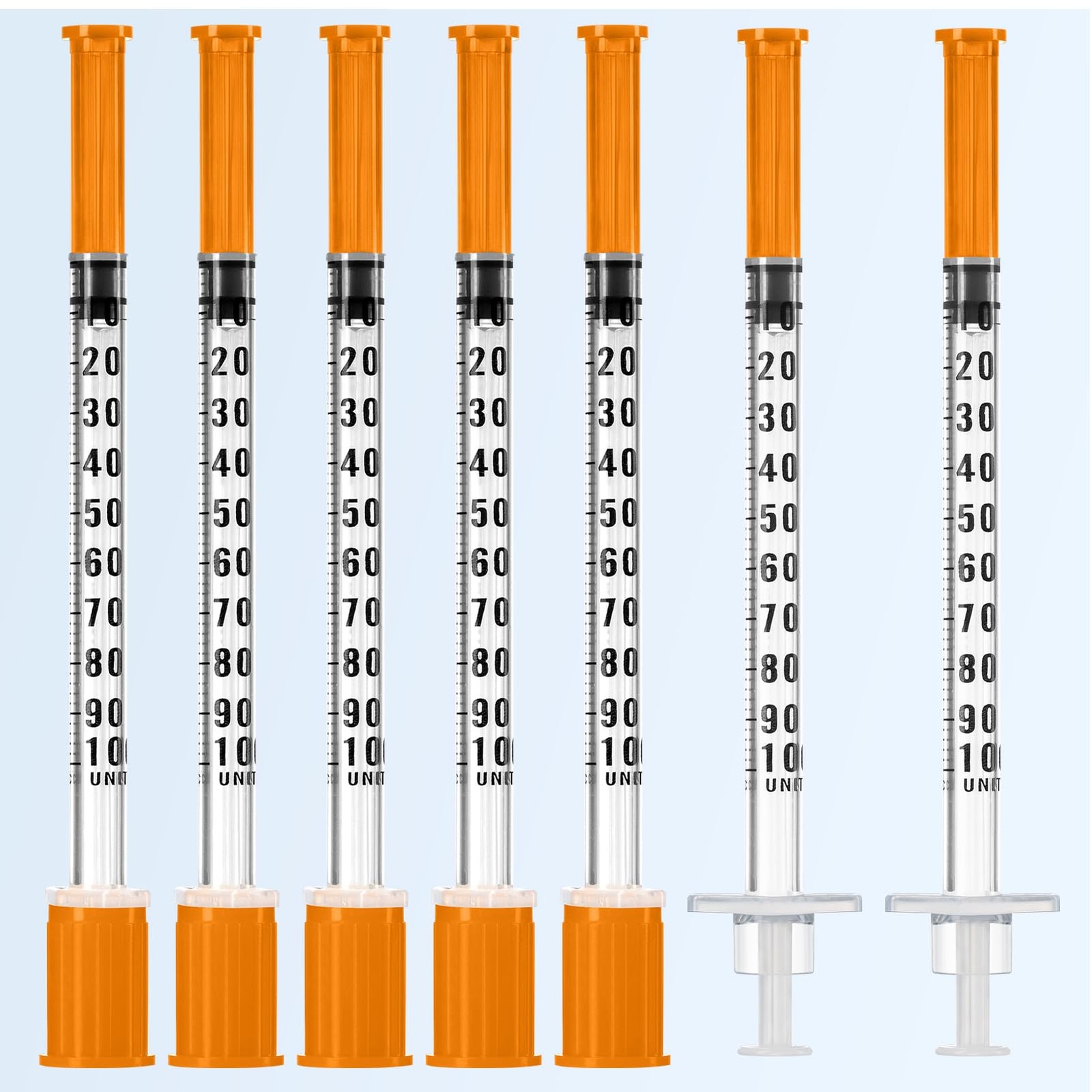 1ml 30G 5/16" (8mm) Syringe, Lab Syringes Individually Wrapped, Pack of 100
