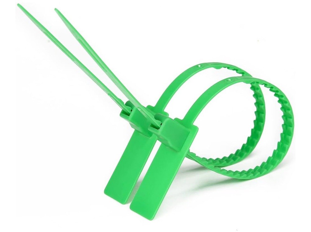 1000 Pcs Green Plastic Security Tamper Seals Self Locking Numbered Pull Tight