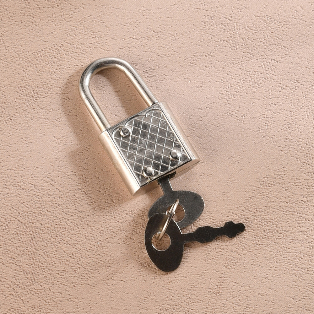 5Pcs Small Metal Padlocks Security Needs Metal Silver Mini Tiny Luggage Art Lock