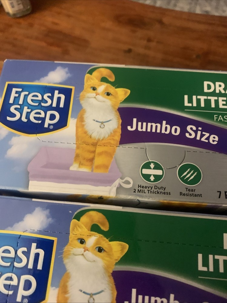 Fresh Step Drawstring Litter Box Liners Scented, Jumbo Size, 36" x 19"