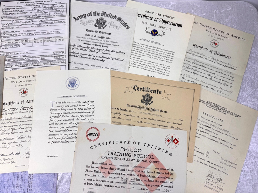 WWII USAAF – AIRWAYS COMMUNICATIONS SYSTEM GROUPING – UNIFORM, MEDALS & DOCS