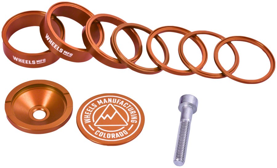 Pro Aluminum Headset Spacer Kit 1-1/8in with StackRight Locking Technology