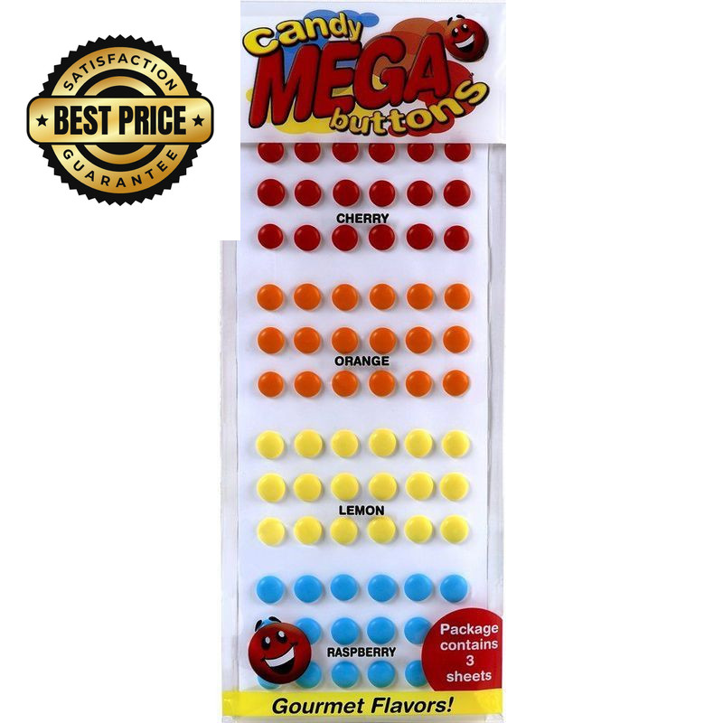 Candy Buttons - Mega 72 Count (Pack of 3)