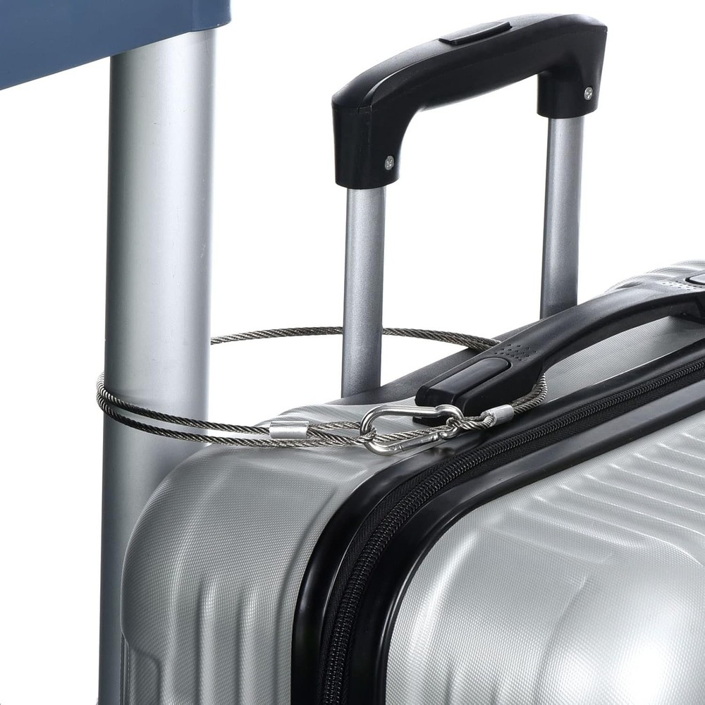 Durable 20cm Double Loop Stainless Steel Security Cables - 4 Pack for DJ & Locks