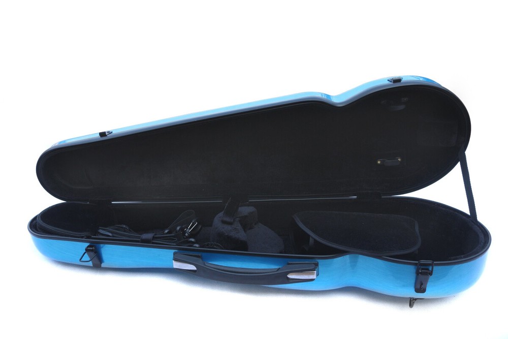 Blue Violin case 4/4 Light Strong Hard Shell Case with Straps 2 PCS Bow Holder