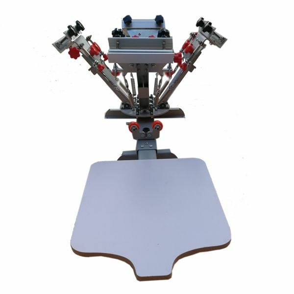 US 4 Color Silk Screen Printing Press Machine with Micro Registration