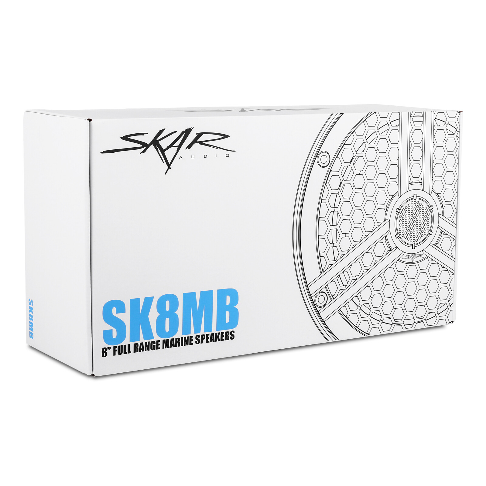 SKAR AUDIO SK8MB 8" 2-WAY MARINE FULL-RANGE 500 WATT SPEAKERS - PAIR (BLACK)