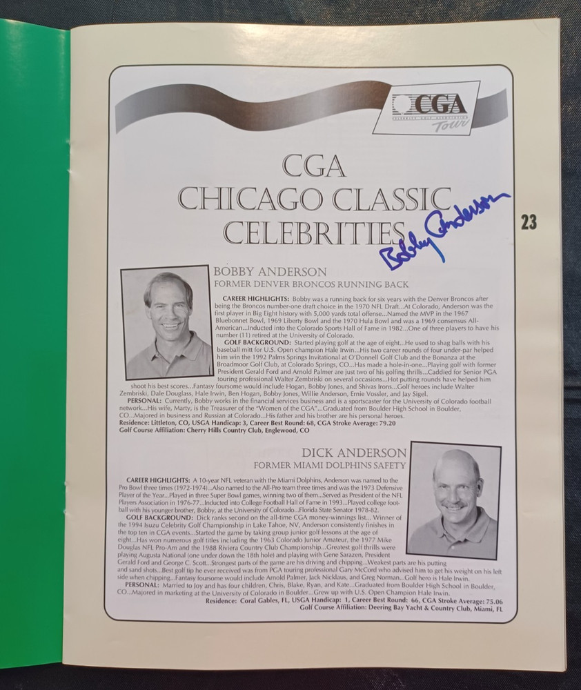 CGA Classic Chicago - SIGNED GOLF PROGRAM - HUGE AUTOGRAPH COLLECTION 1996
