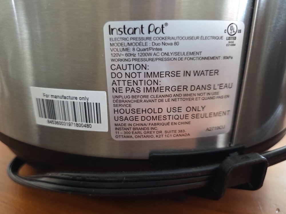 Instant Pot Duo Nova 80 8 Quart Multi Use Pressure Cooker 12 Smart Programs