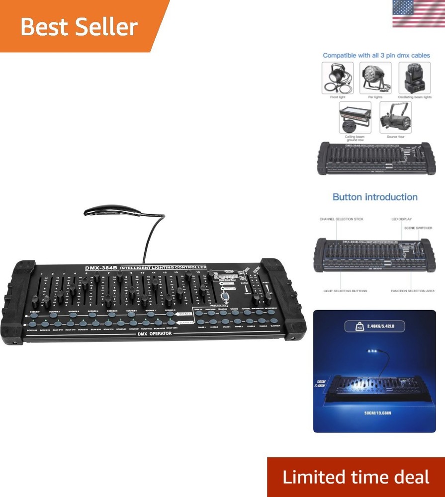 Advanced DMX 384CH Controller with Protective Gel Handles – Unleash Creativity