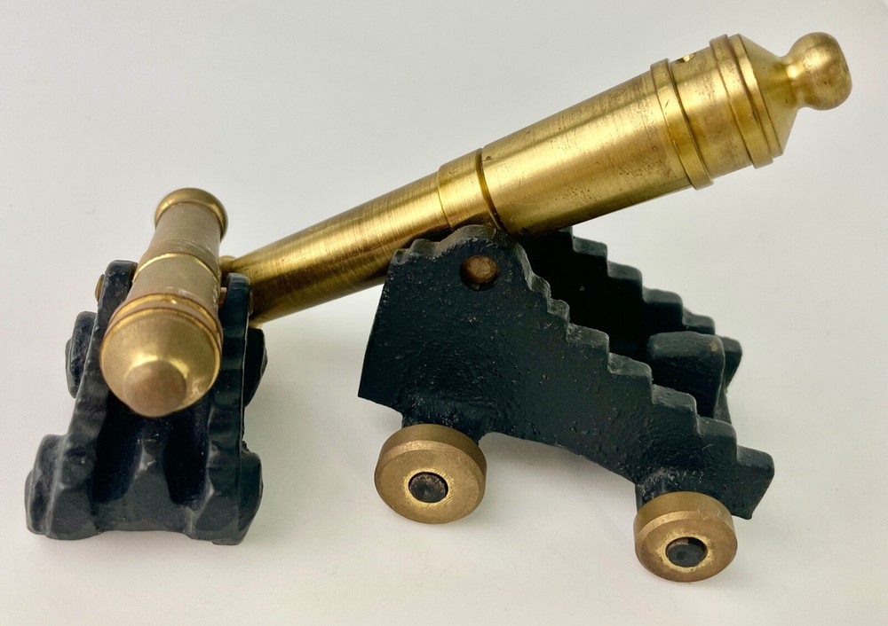 Toy Miniature Cannons Brass and Cast Iron. 2
