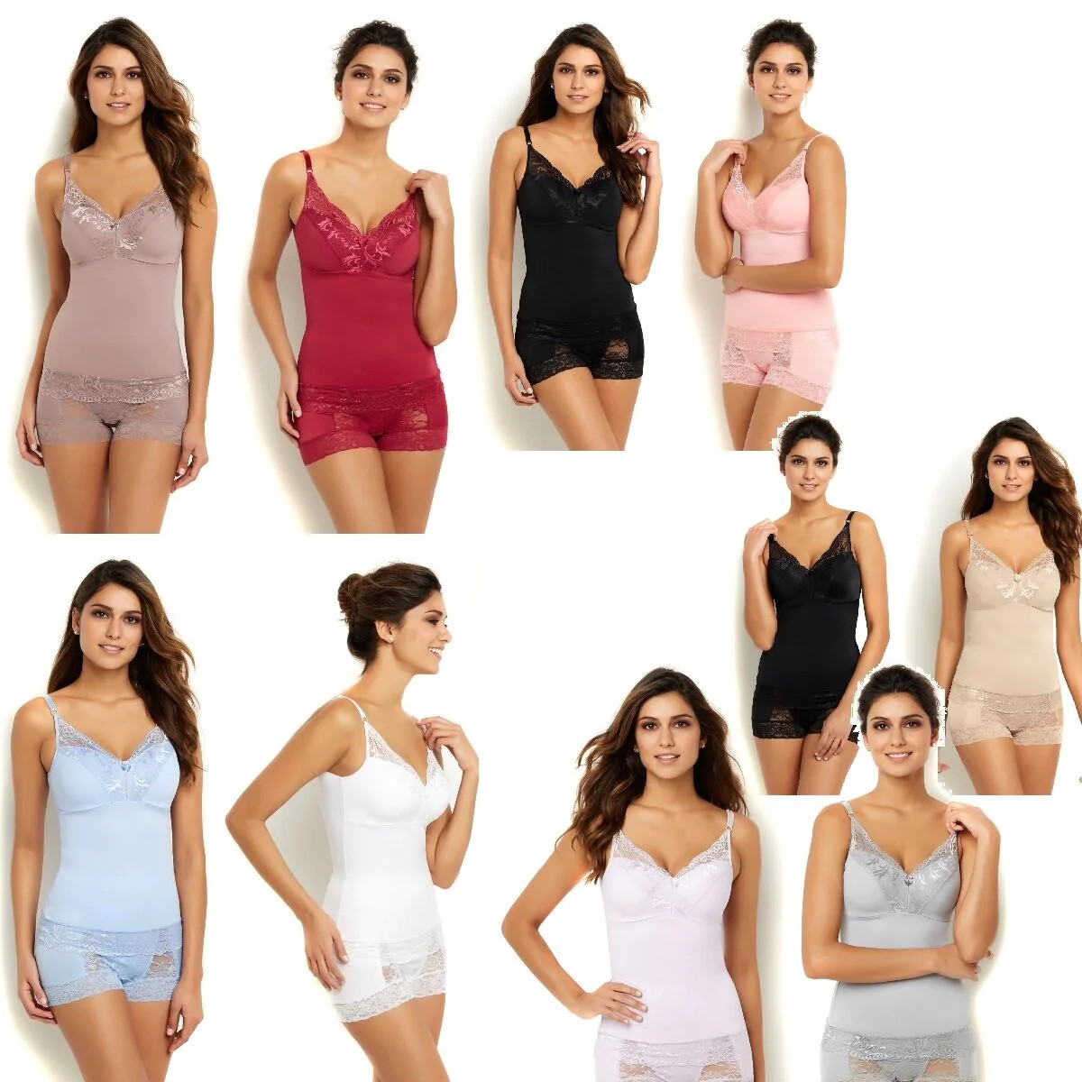 Rhonda Shear 2 Pack Pin-Up Lace Camisole 527888-J