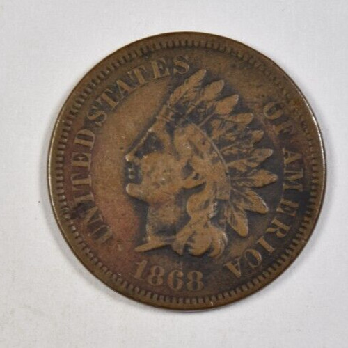 1868 INDIAN HEAD CENT ~ SOLID VF! INV#1