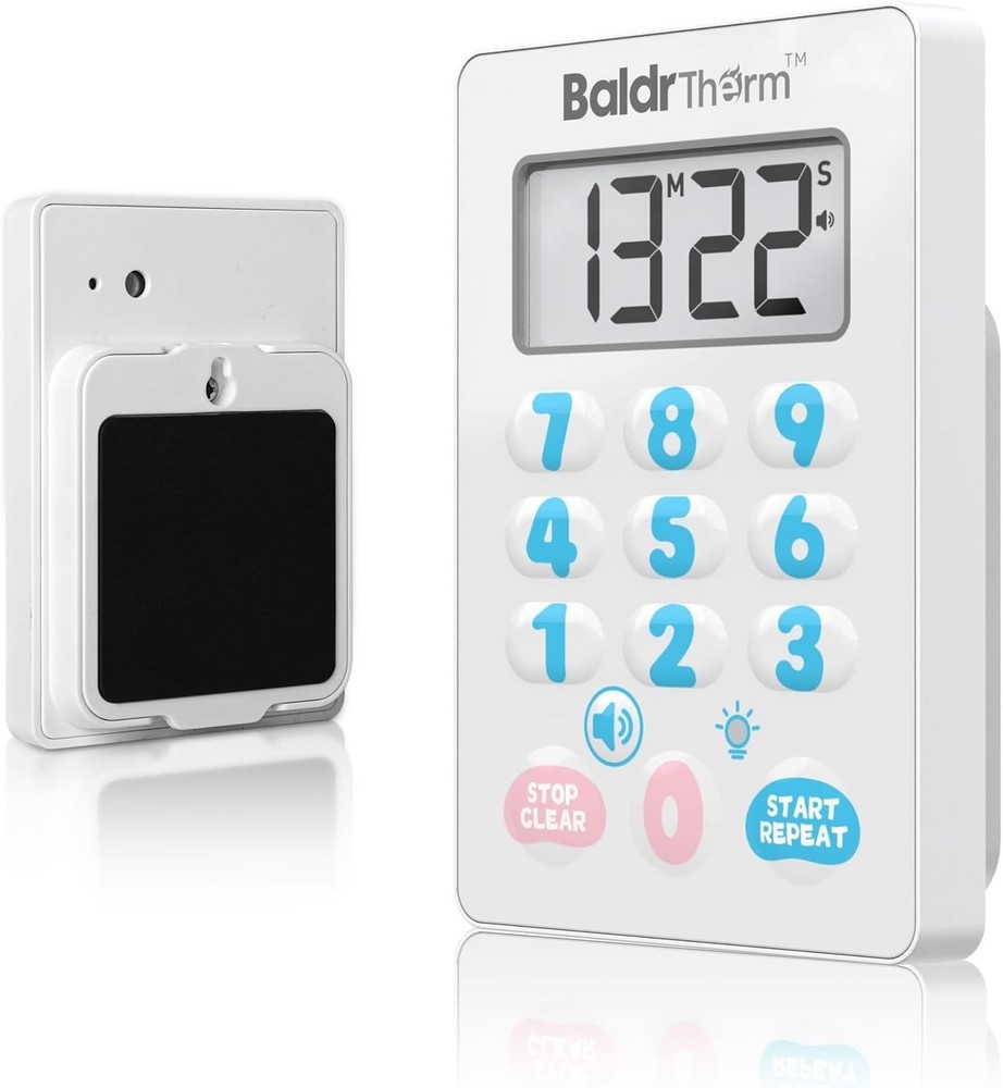 BaldrTherm Digital Kitchen Timer, Magnetic Waterproof Countdown Timer（Cute）