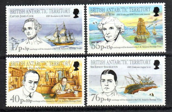 British Antarctic Territory Stamp B1-B4  - Antarctic explorers