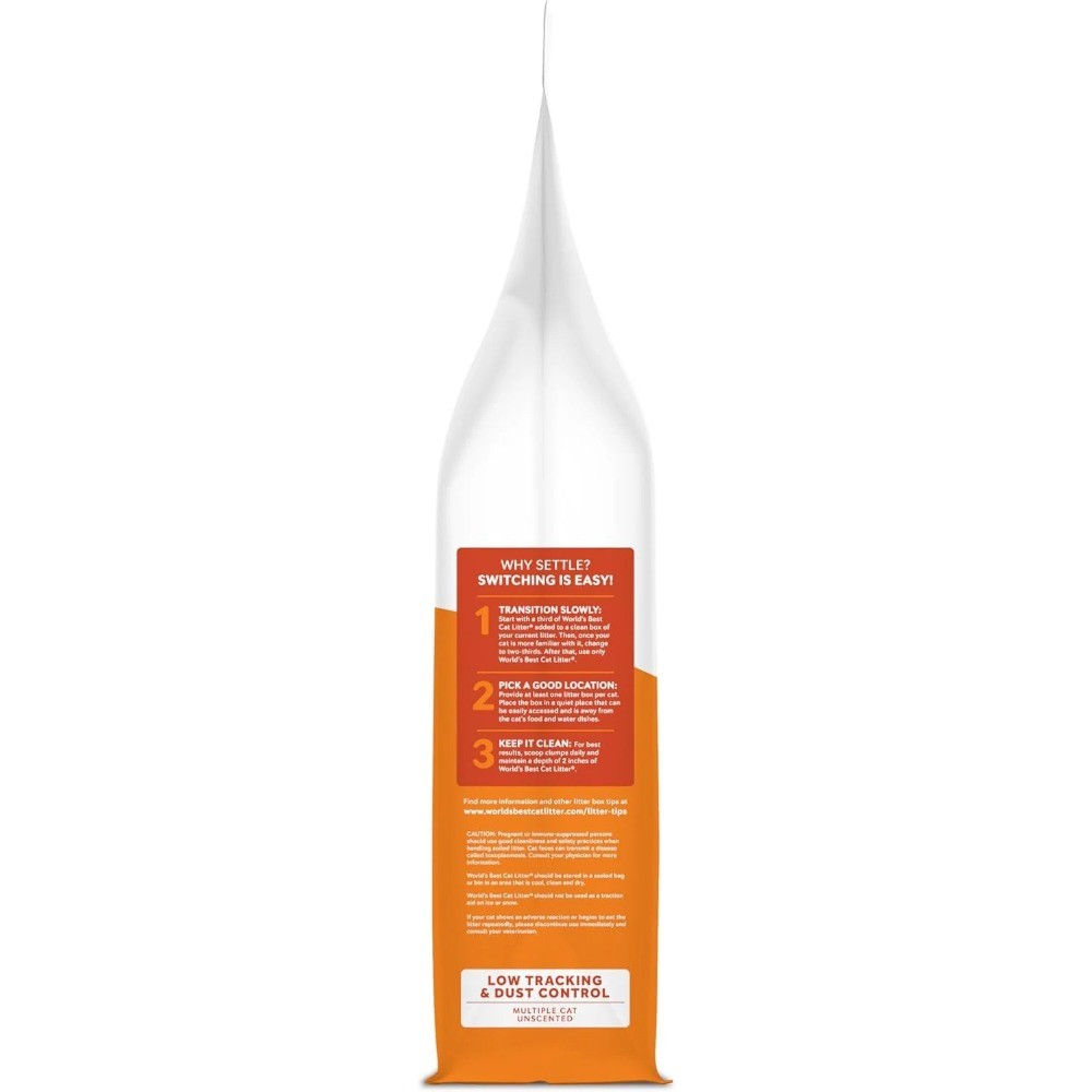 WORLD'S BEST CAT LITTER Low Tracking & Dust Control Multiple Cat Unscented