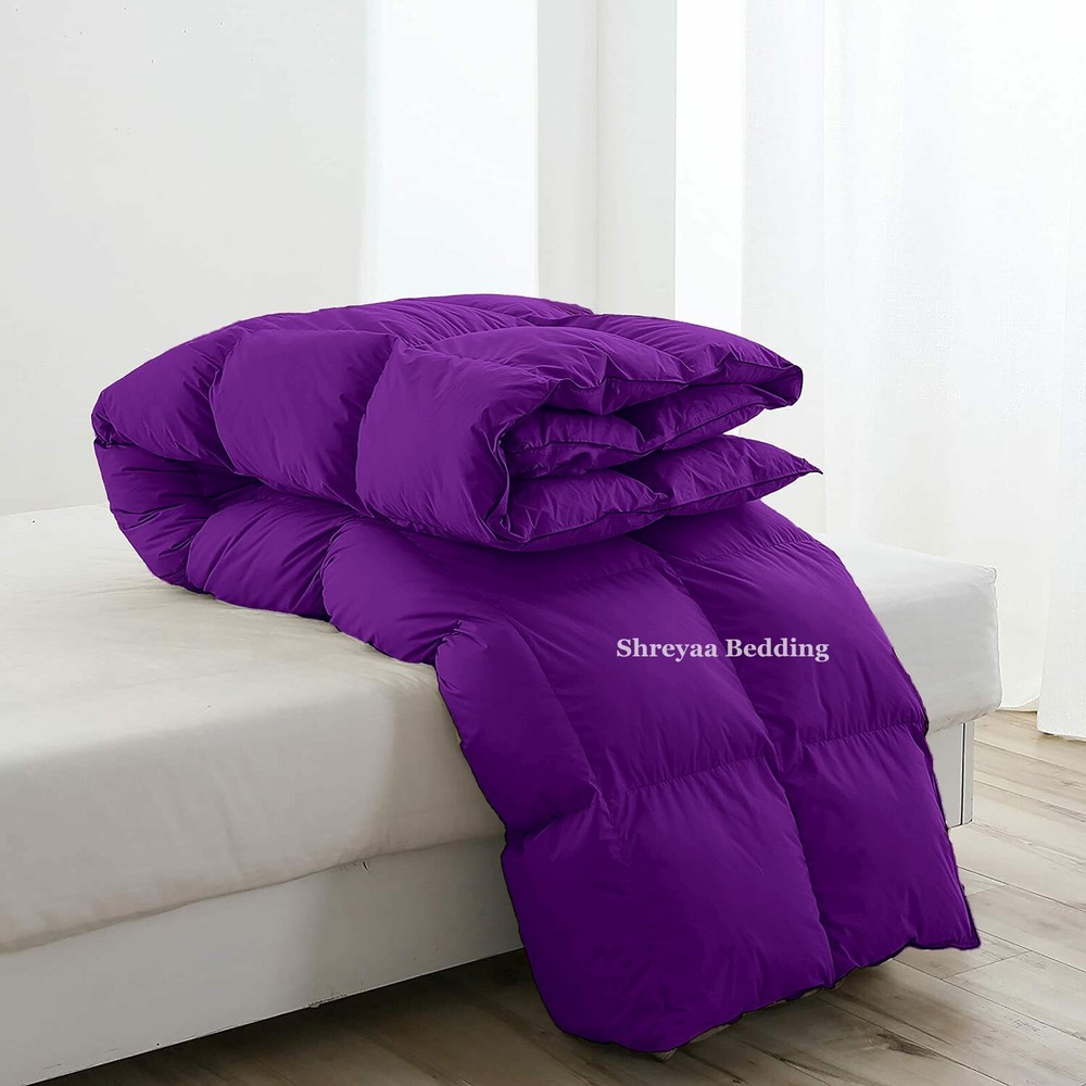 Best Purple Solid Cal King Size Egyptian Cotton Down Alternative Comforter